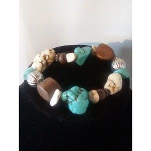 Navajo GREEN WHITE Turquoise Bracelet